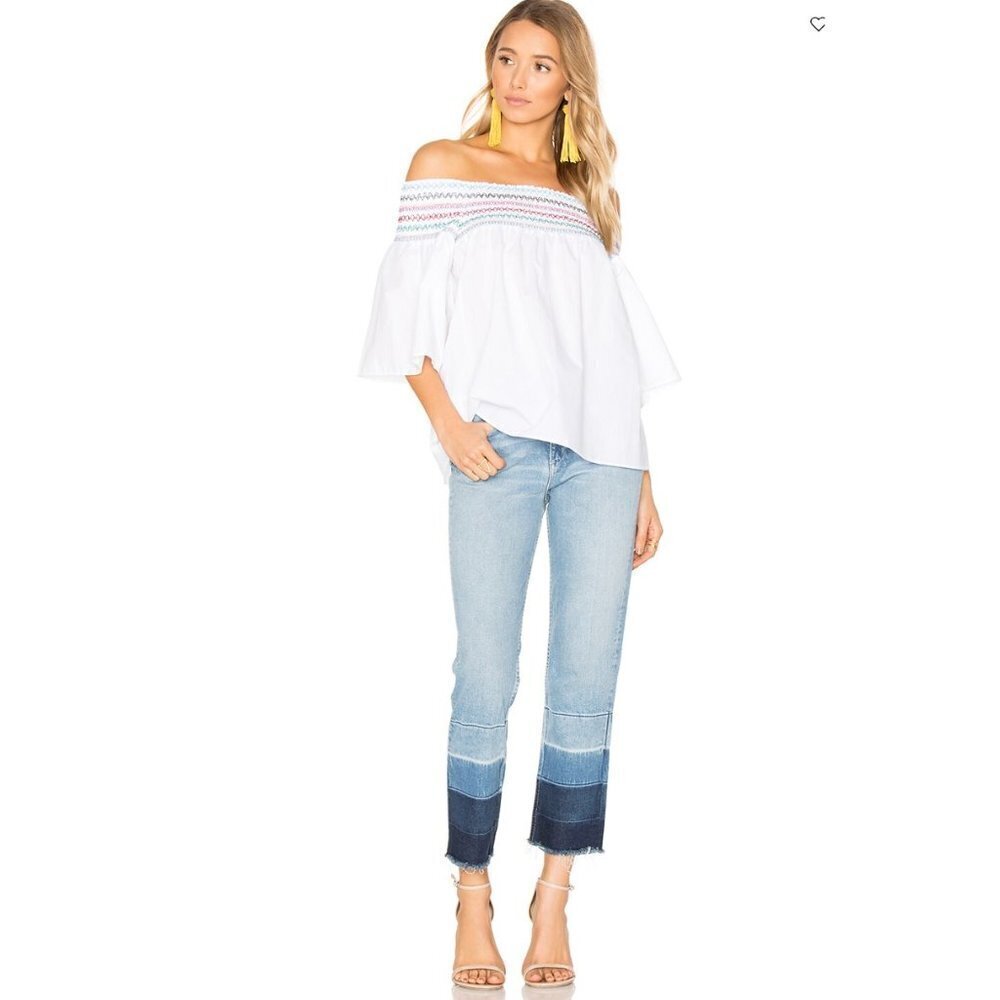 PArker  YAsmin Blouse Off The Shoulder Embroidered XS - Picture 4 of 5
